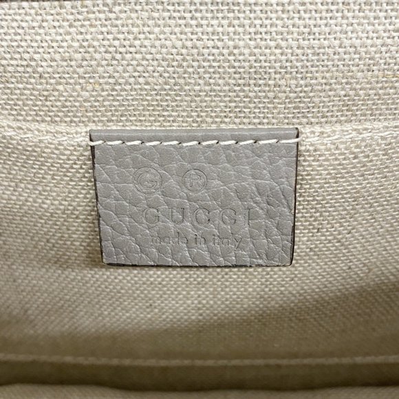 GUCCI Gray Leather Shoulder Bag - Picture 5 of 10